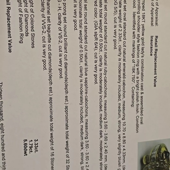 Women's 18kt Gold & Diamonds Halo Ring $13835.00 - Picture 8 of 9